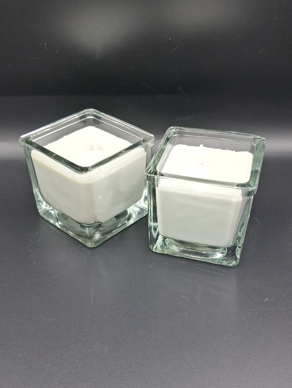 Lilly Of The Valley White Square Glass  Soy Home Made Candle - Home Accents - Picture 1 of 1